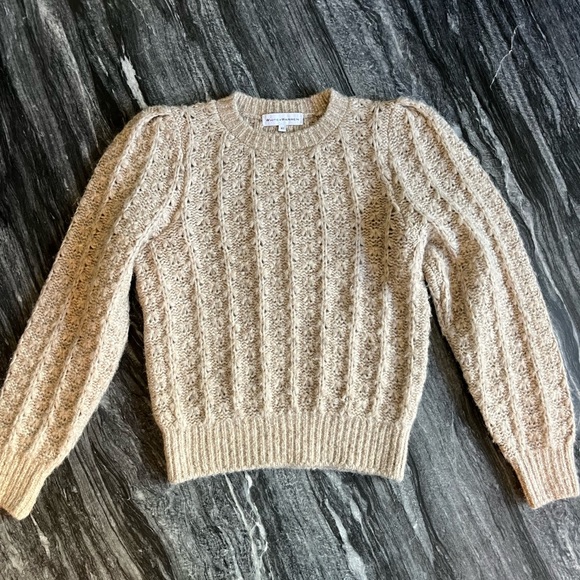 White and Warren Alpaca Pointelle Crewneck Sweater XS NWOT - Picture 2 of 6